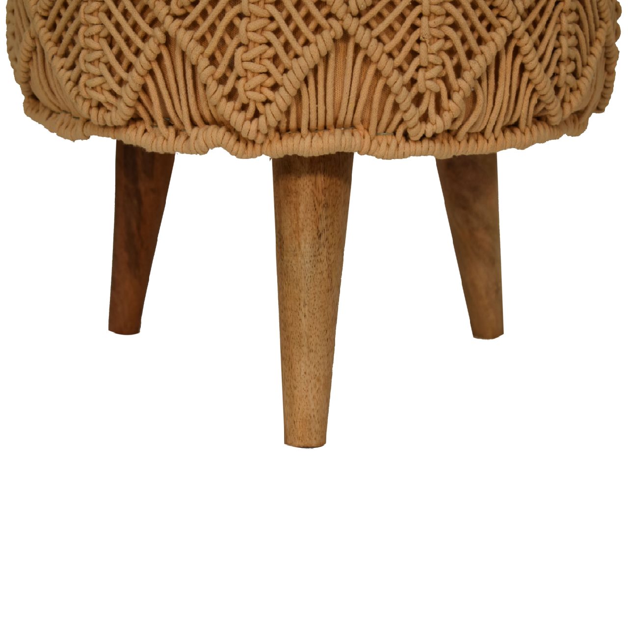 Cote Furniture | Crotchet Footstool - Mustard  Footstools IN1992