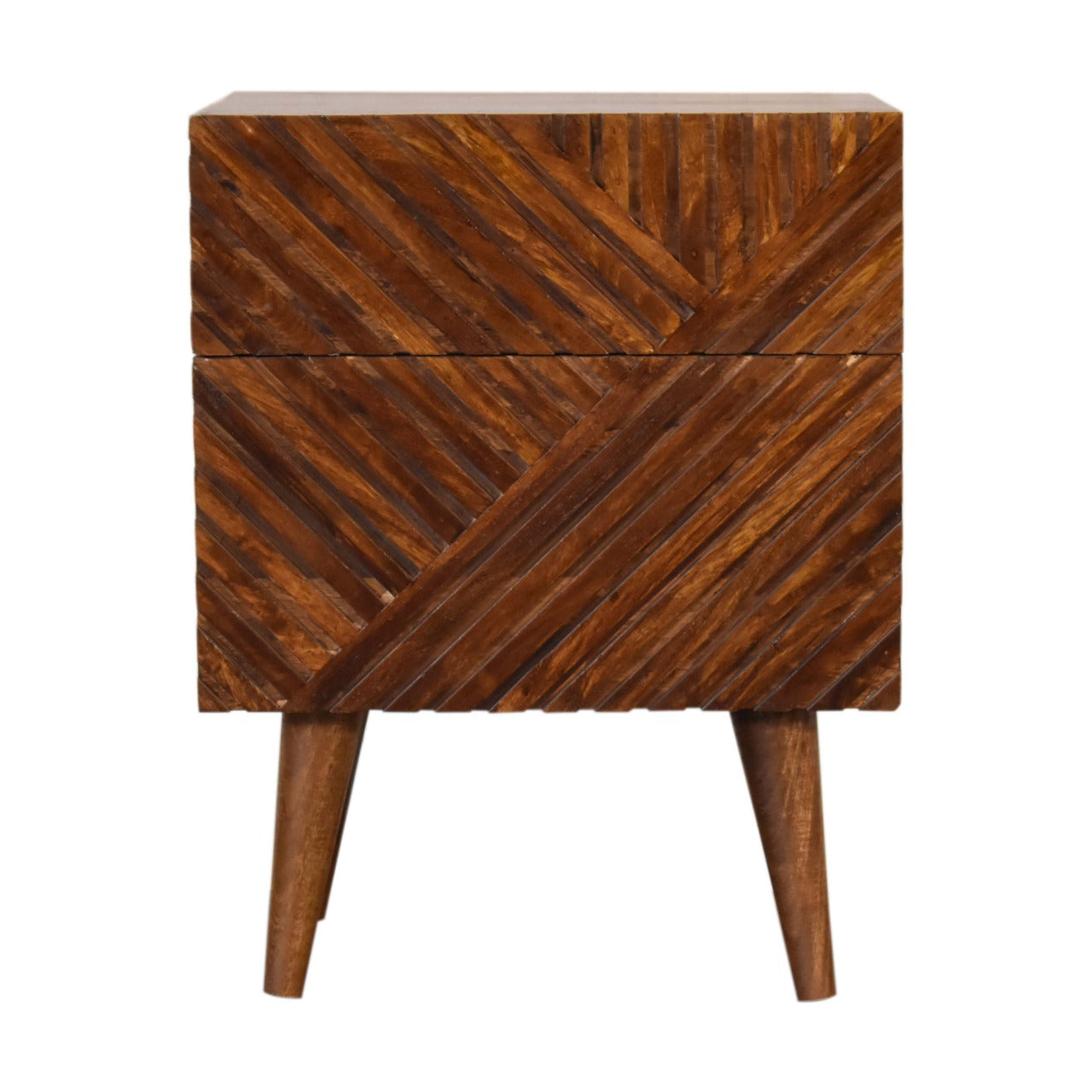 Cote Furniture | Lille Bedside Table 2 Drawer - Chestnut Lille, Bedside Tables IN2116