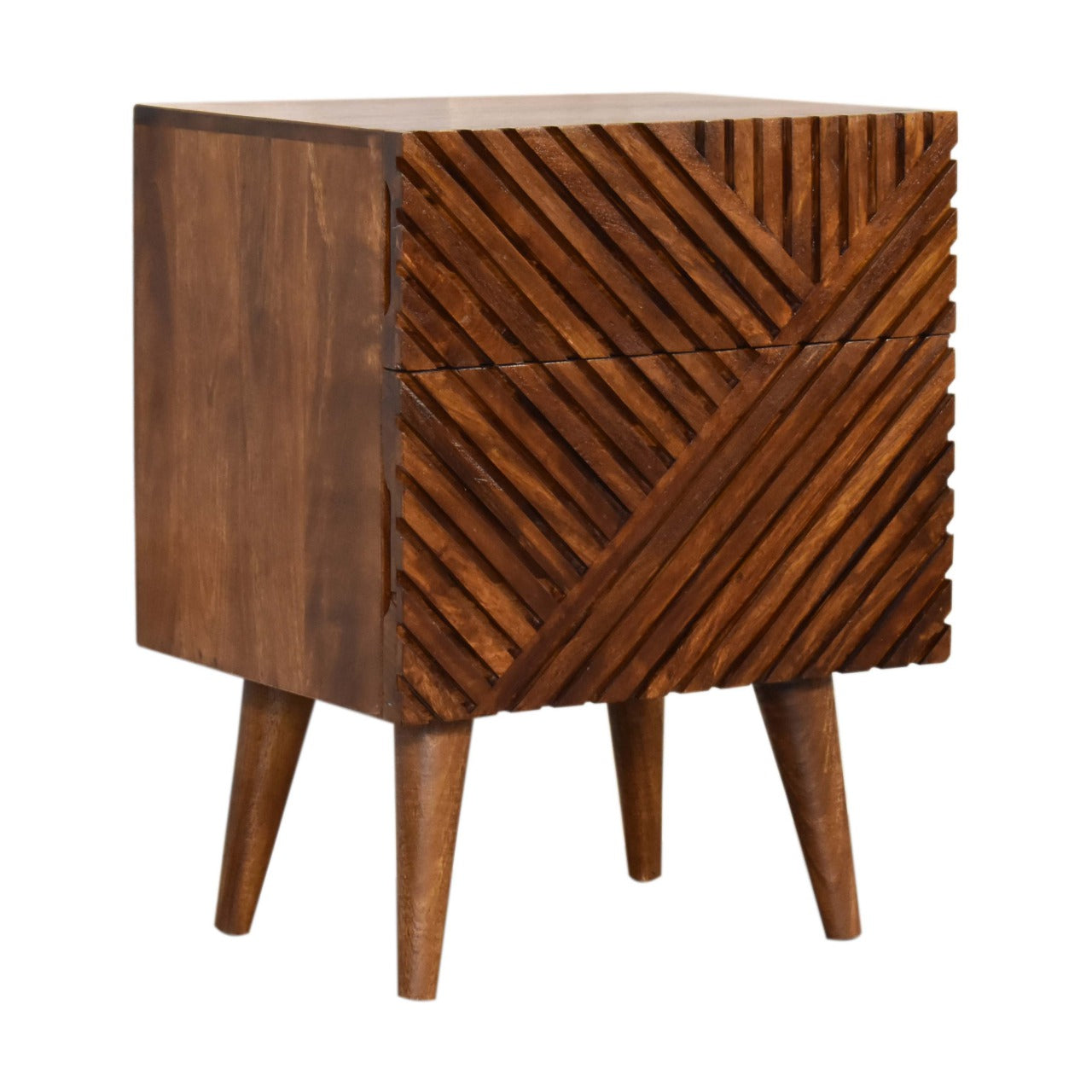 Cote Furniture | Lille Bedside Table 2 Drawer - Chestnut Lille, Bedside Tables IN2116