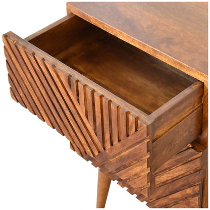 Cote Furniture | Lille Bedside Table 2 Drawer - Chestnut Lille, Bedside Tables IN2116