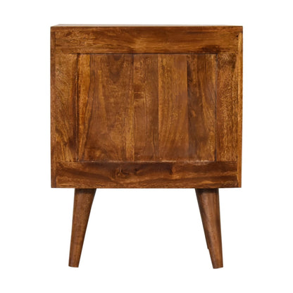 Cote Furniture | Lille Bedside Table 2 Drawer - Chestnut Lille, Bedside Tables IN2116