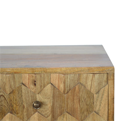 Cote Furniture | Pineapple Carved Bedside Table 2 Drawer - Oak Compact, Pineapple, Bedside Tables IN270