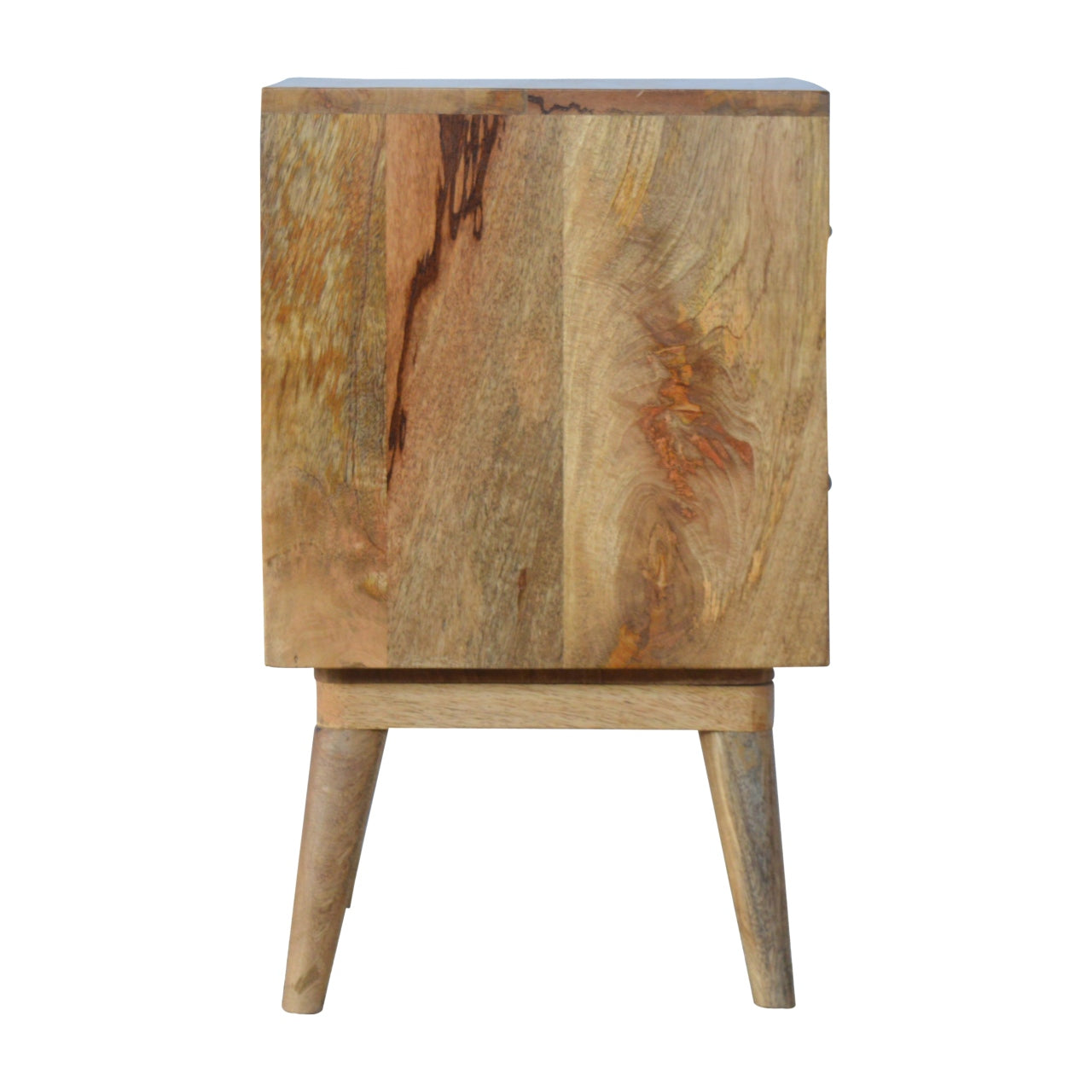 Cote Furniture | Pineapple Carved Bedside Table 2 Drawer - Oak Compact, Pineapple, Bedside Tables IN270