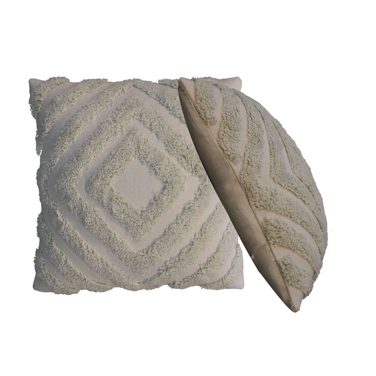 Cote Furniture | Diamond Cushion Set of 2 - Sage Green Cushions IN3002