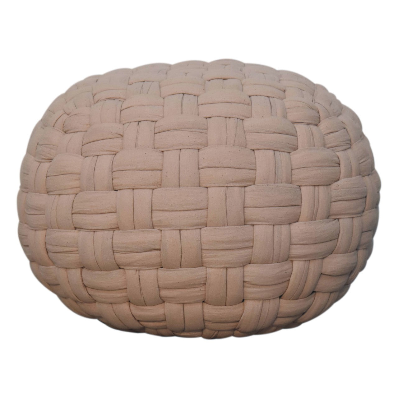 Cote Furniture | Tube Weave Pouffe - Cream Footstools, Stools IN3058