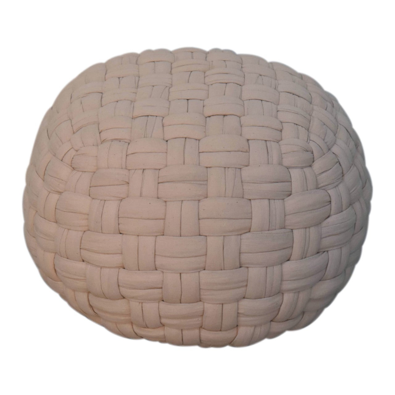 Cote Furniture | Tube Weave Pouffe - Cream Footstools, Stools IN3058