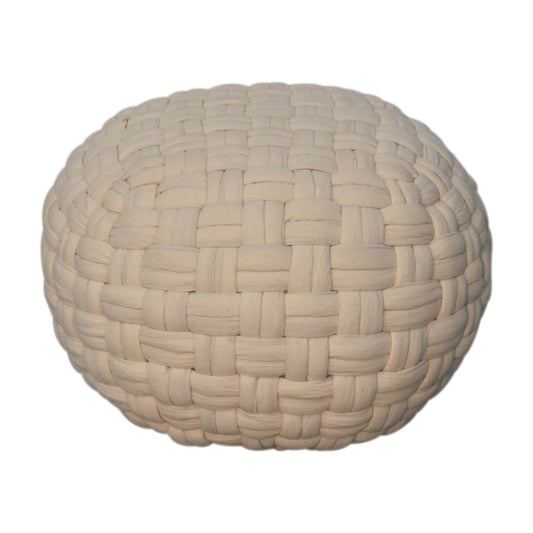 Cote Furniture | Tube Pouffe - White Footstools, Stools IN3060