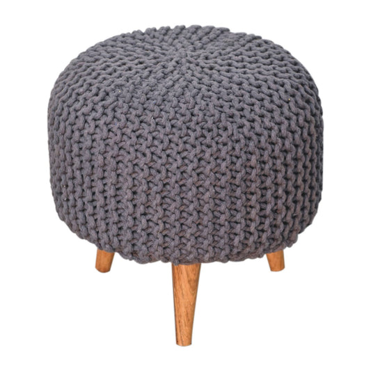 Cote Furniture | Keeva Round Footstool - Grey  Keeva, Footstools IN3065