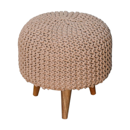 Cote Furniture | Keeva Round Footstool - Beige  Keeva, Footstools IN3066