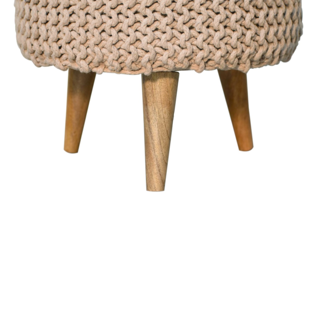 Cote Furniture | Keeva Round Footstool - Beige  Keeva, Footstools IN3066