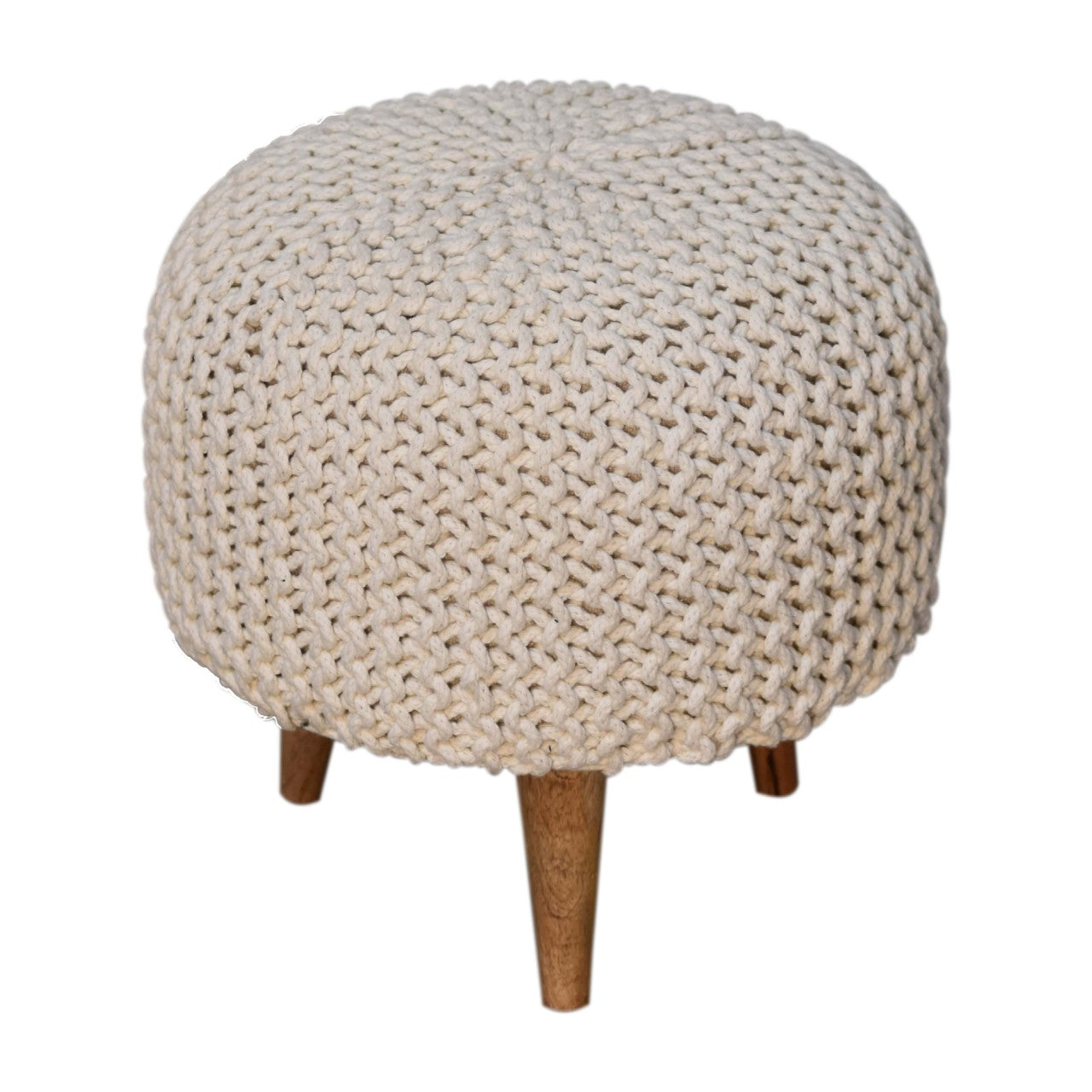 Cote Furniture | Keeva Round Footstool - White  Keeva, Footstools IN3068