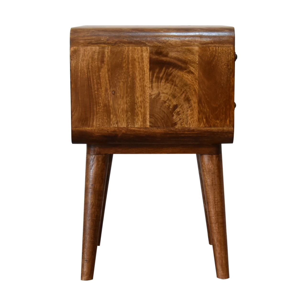 Cote Furniture | Curved Bedside Table - Chestnut Curved, Bedside Tables IN308