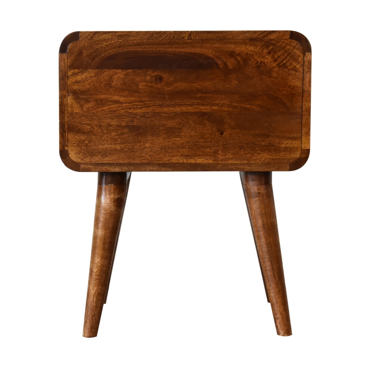 Cote Furniture | Curved Bedside Table - Chestnut Curved, Bedside Tables IN308