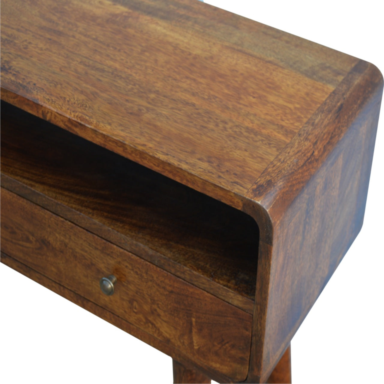 Cote Furniture | Curved Console Table 2 Drawer - Chestnut Curved, Console Tables IN311