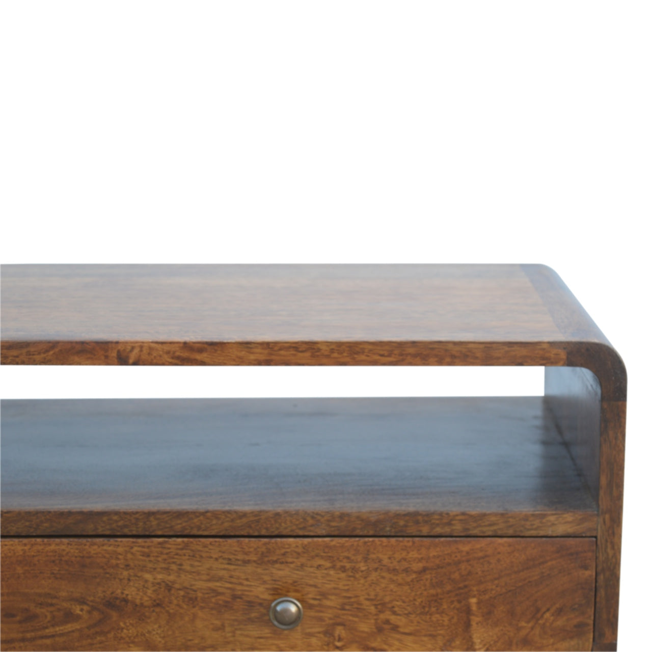 Cote Furniture | Curved Console Table 2 Drawer - Chestnut Curved, Console Tables IN311