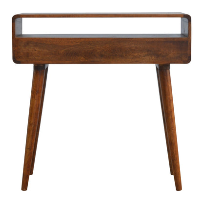 Cote Furniture | Curved Console Table 2 Drawer - Chestnut Curved, Console Tables IN311