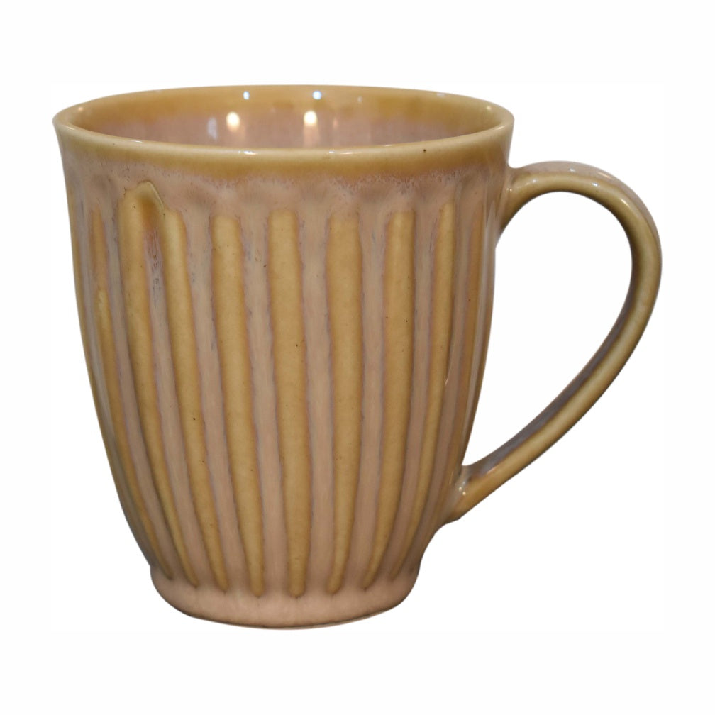 Cote Furniture | Beige Ribbed Mug Set of 4 IN3127