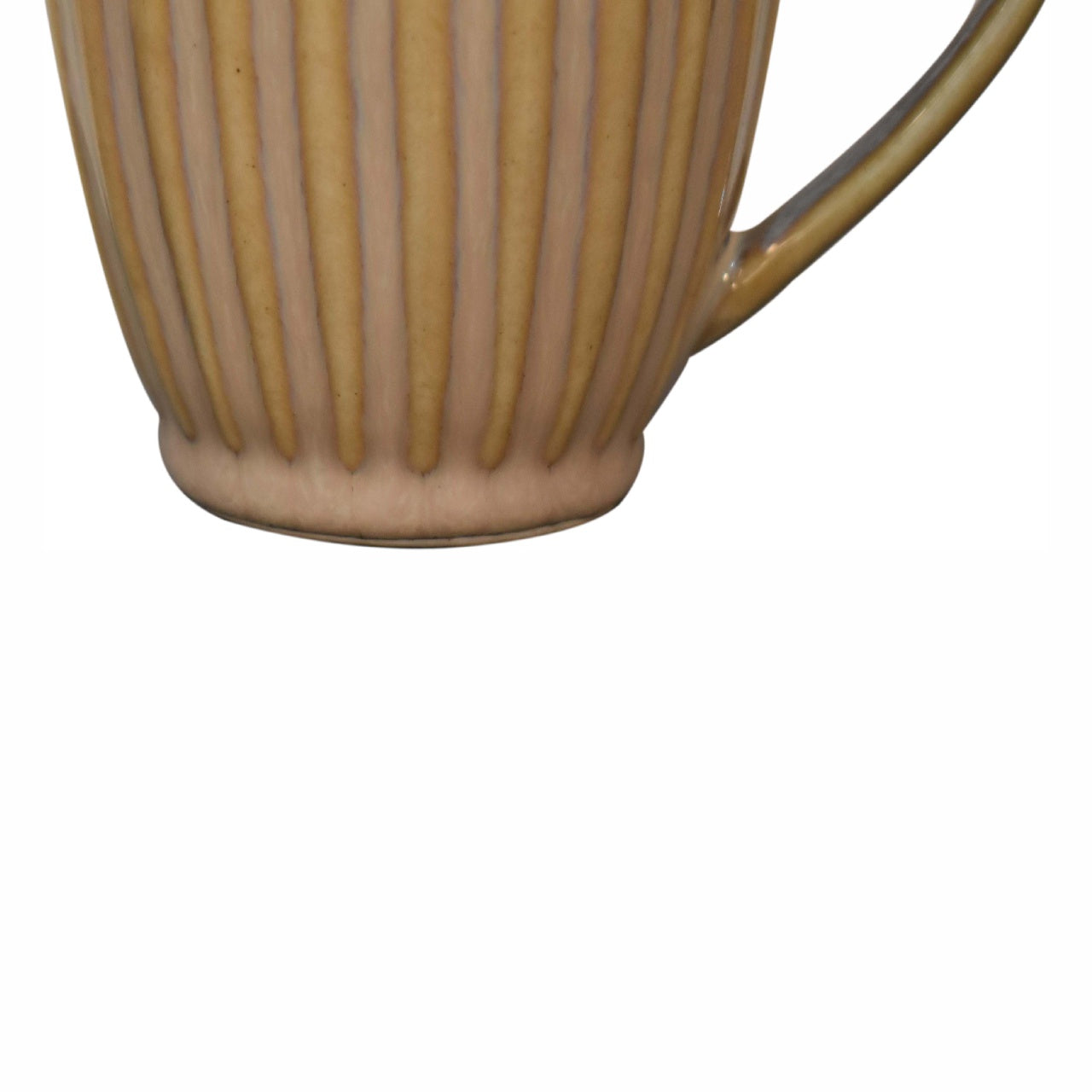 Cote Furniture | Beige Ribbed Mug Set of 4 IN3127