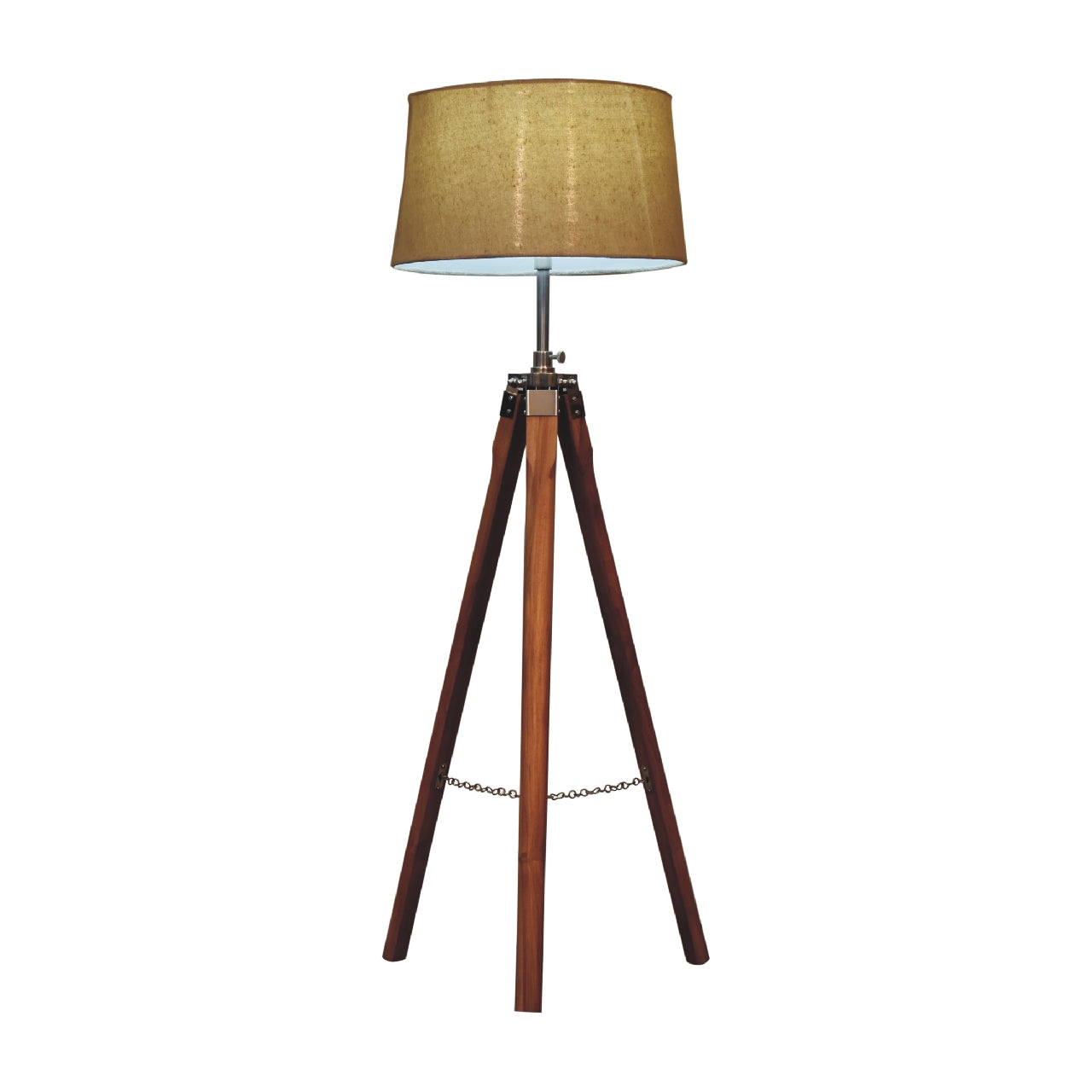 Cote Furniture | Teak Tripod Floor Lamp - Fixed Leg Floor Lamps IN3150