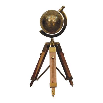 Cote Furniture | Tripod Globe - Antique Brass  Decorative Objects IN3152