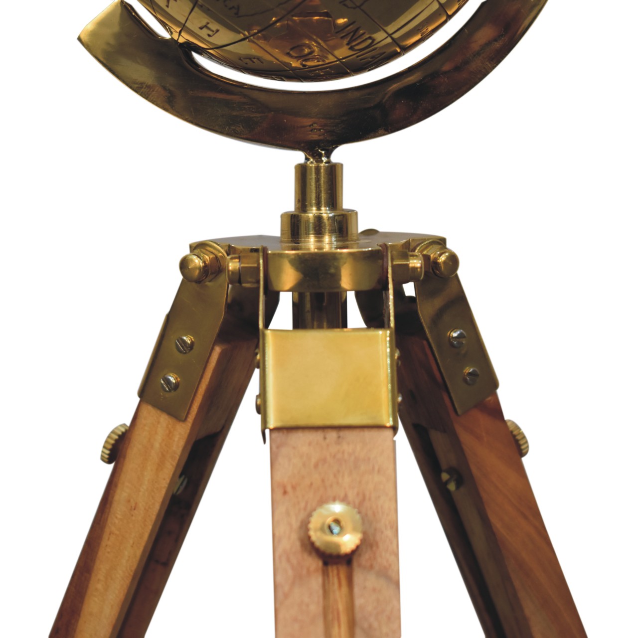 Cote Furniture | Tripod Globe - Antique Brass  Decorative Objects IN3152