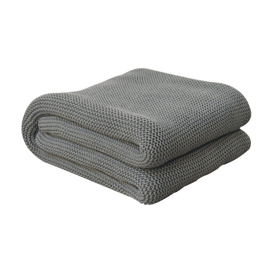 Cote Furniture | Double Knit Throw - Olive Green Throws IN3219