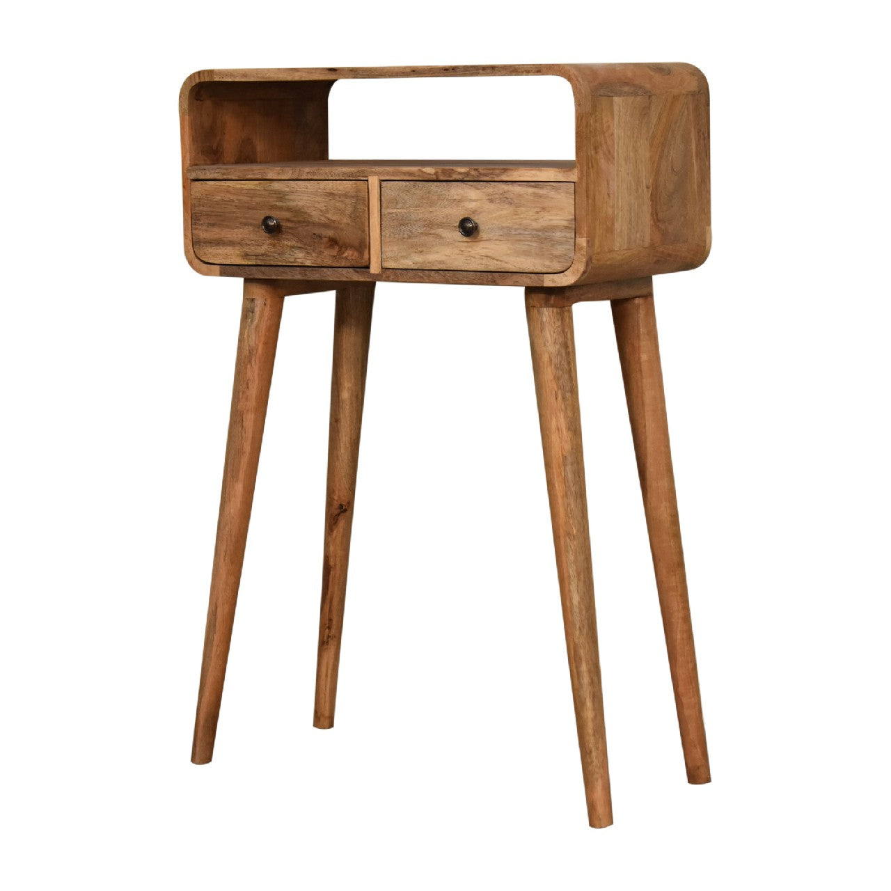 Cote Furniture | Small Curved Console Table - Oak Compact, Console Tables IN3271