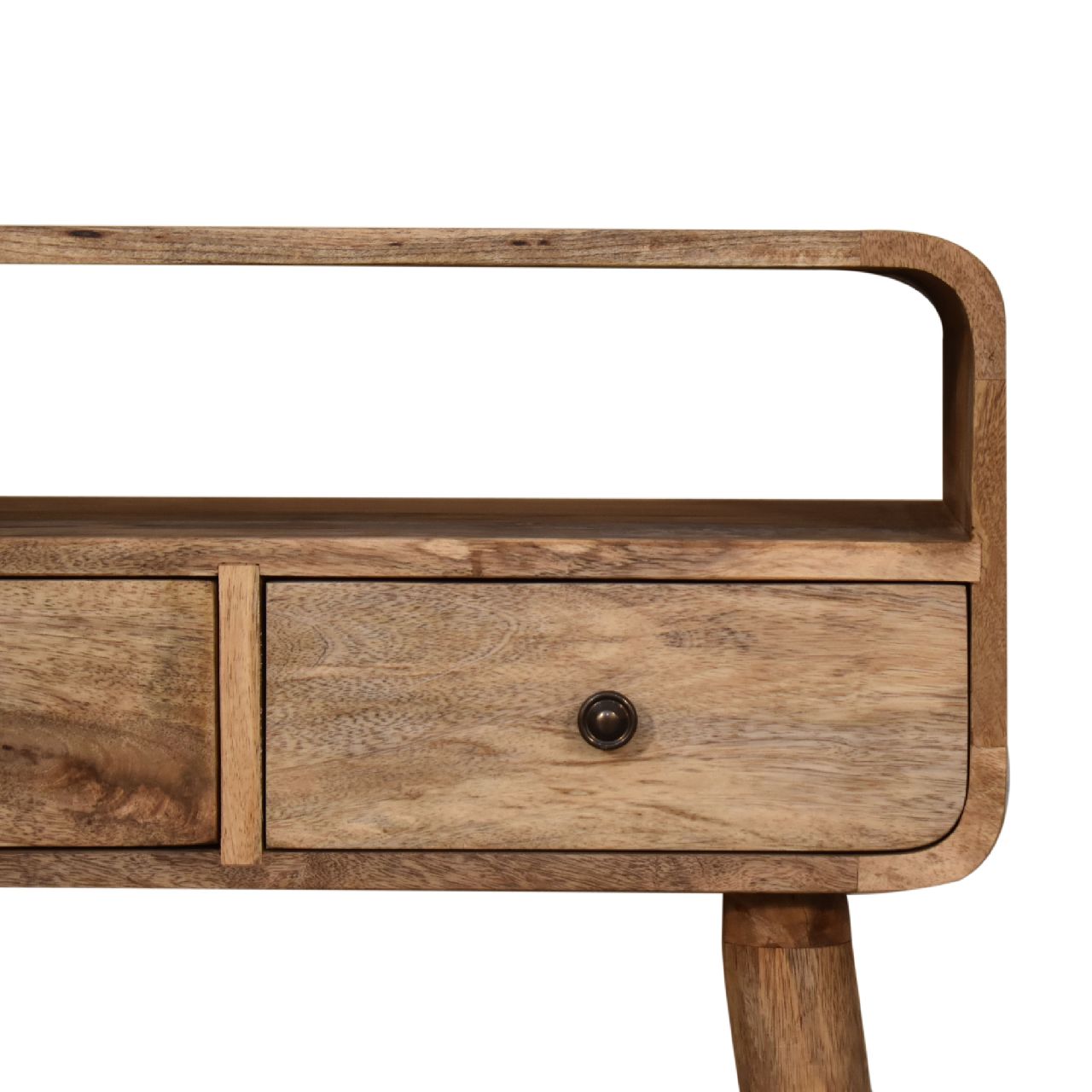 Cote Furniture | Small Curved Console Table - Oak Compact, Console Tables IN3271