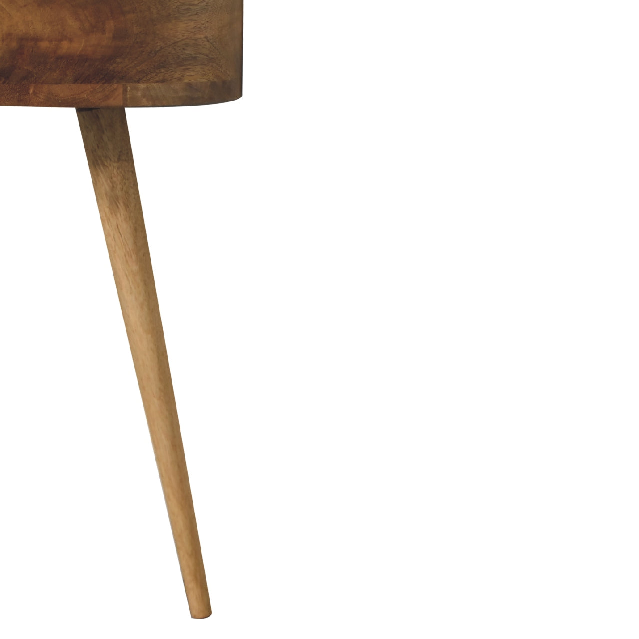 Cote Furniture | Small Circular Shape Bedside Table - Oak Compact, Bedside Tables IN3279