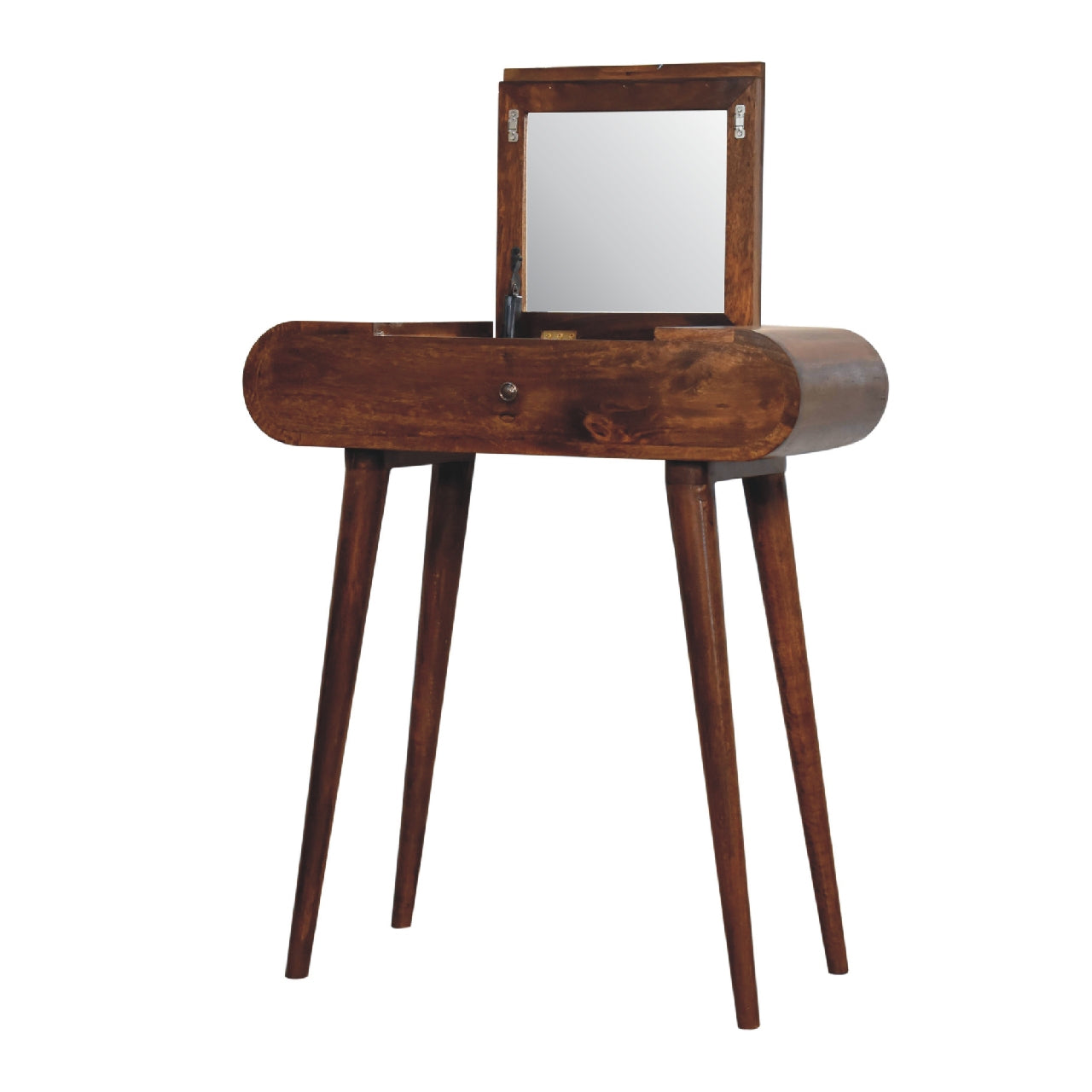 Cote Furniture | Small Round Dressing Table - Chestnut  Compact, Dressing Tables & Desks, Mirrors IN3286