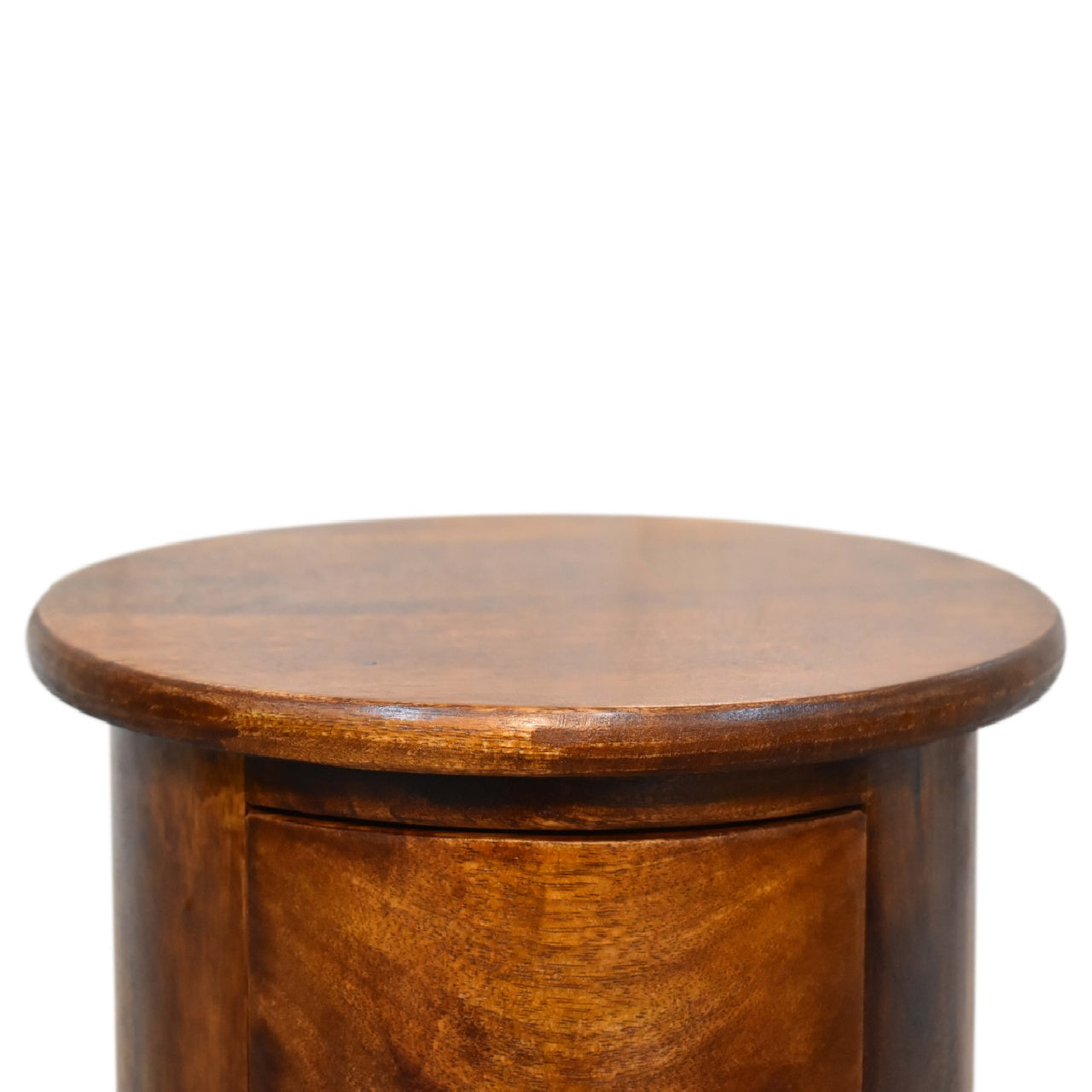 Cote Furniture | Small Drum Chest of Drawers 2 Drawer - Chestnut  Compact, Chest of Drawers, Bedside Tables IN3289