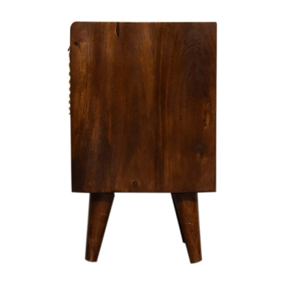 Cote Furniture | Small Manila (Gold) 1 Drawer Bedside Table - Chestnut Compact, Manilla, Bedside Tables IN3291