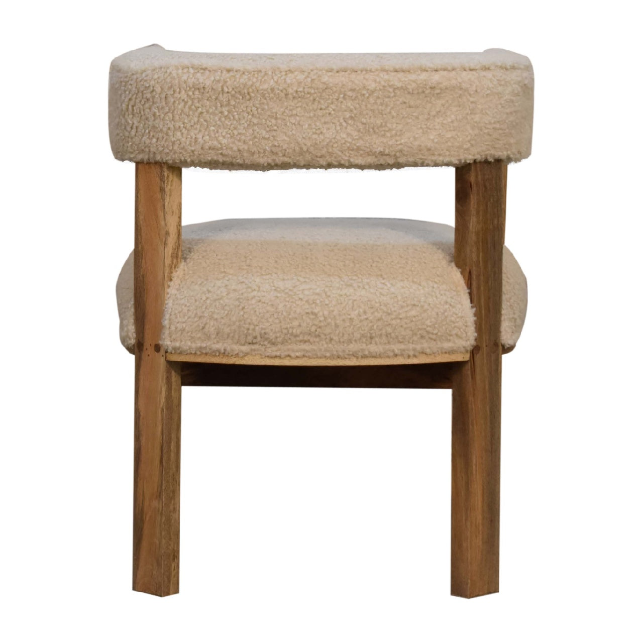 Cote Furniture | Boucle Solid Wood Chair - Cream  Sofas & Seating, Accent Chairs & Armchairs IN3299