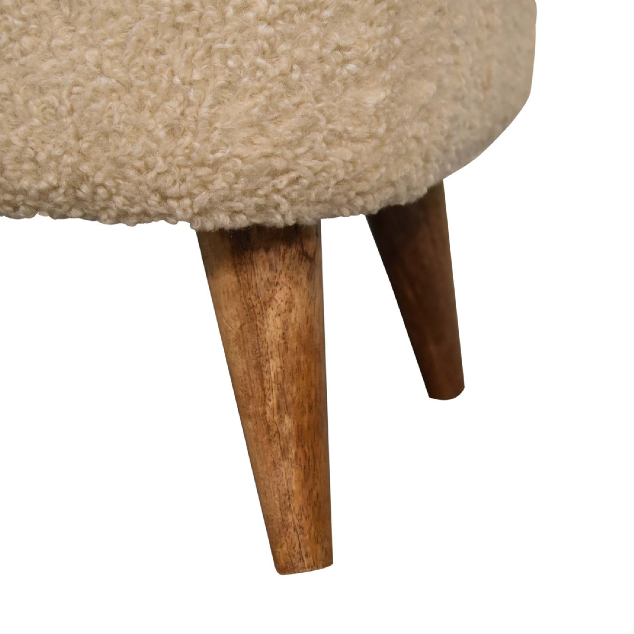 Cote Furniture | Boucle Square Footstool - Cream  Footstools IN3306