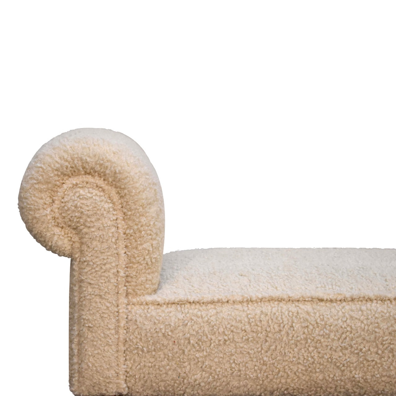 Cote Furniture | Boucle Bench - Cream  Hallway Seating & Storage, Accent Chairs & Armchairs IN3308