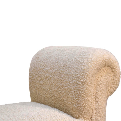 Cote Furniture | Boucle Bench - Cream  Hallway Seating & Storage, Accent Chairs & Armchairs IN3308