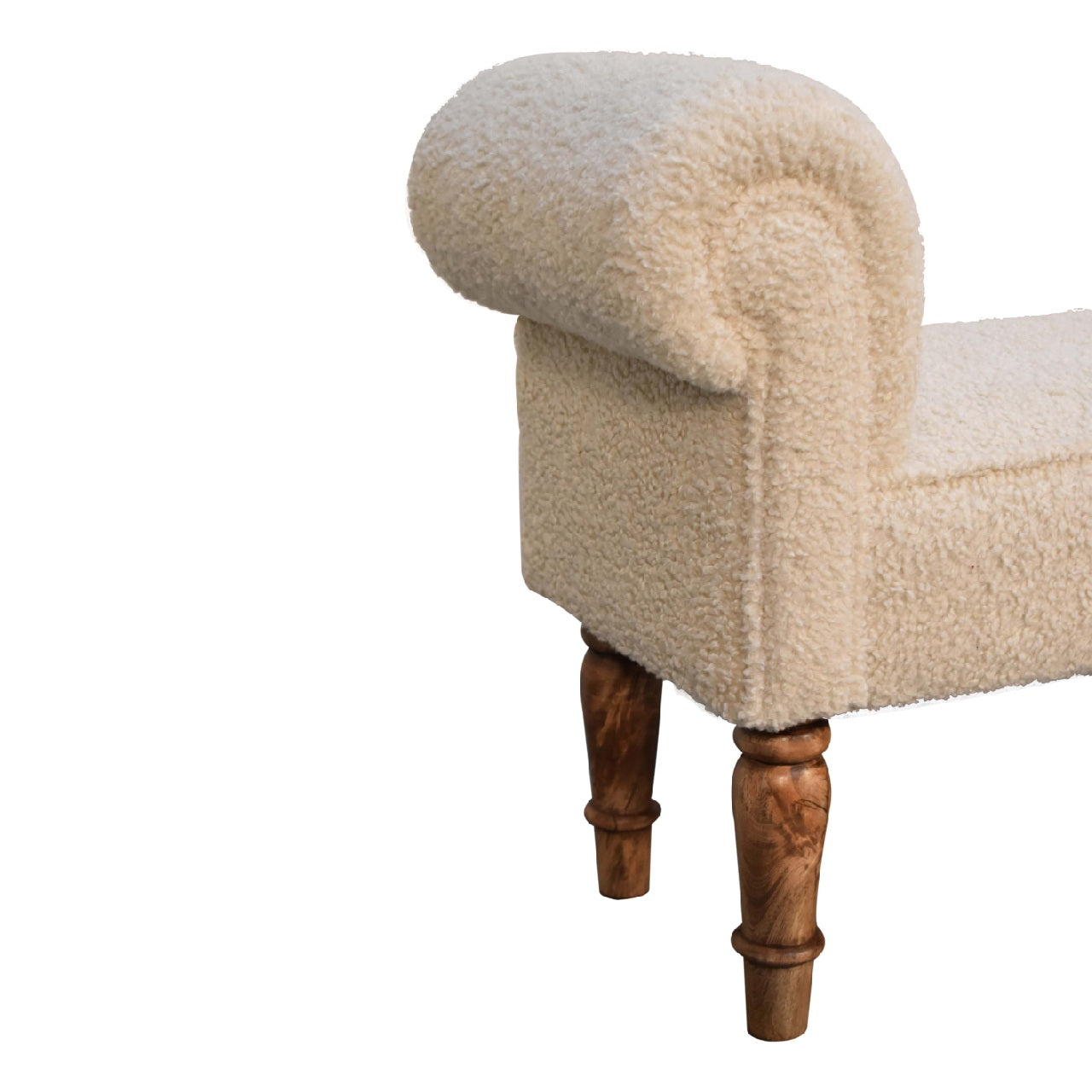 Cote Furniture | Boucle Bench - Cream  Hallway Seating & Storage, Accent Chairs & Armchairs IN3308