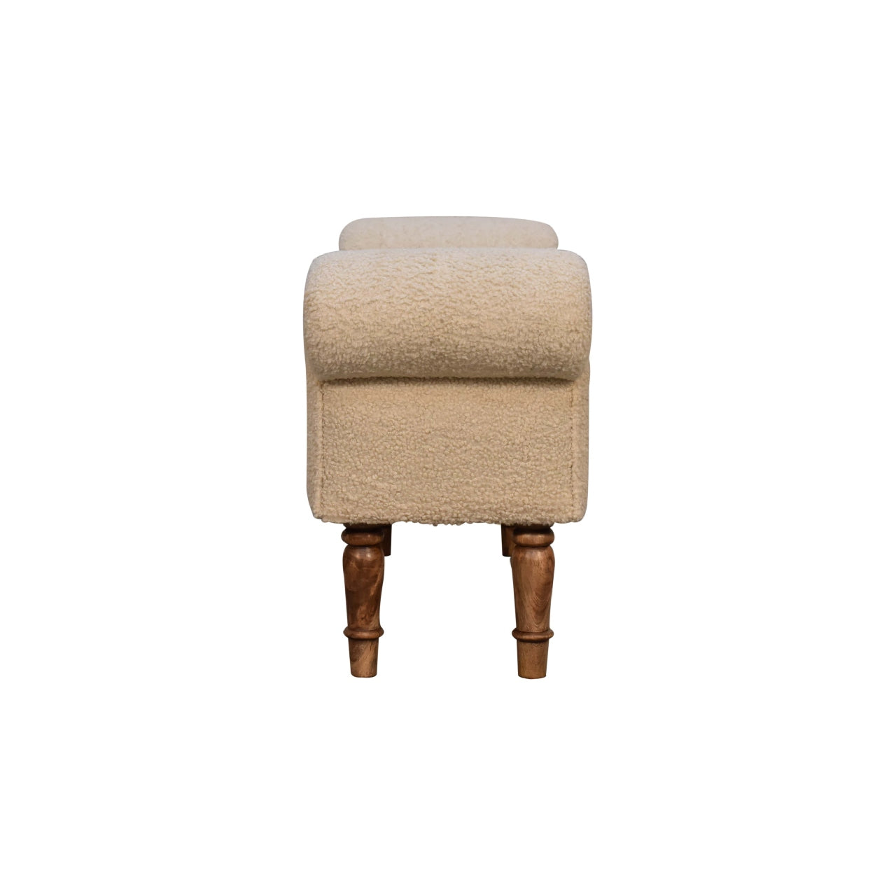 Cote Furniture | Boucle Bench - Cream  Hallway Seating & Storage, Accent Chairs & Armchairs IN3308