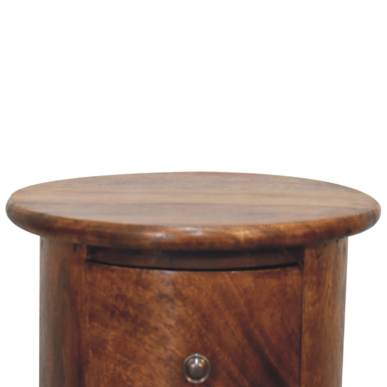 Cote Furniture | Small Drum Chest of Drawers - Chestnut  Compact, Chest of Drawers, Bedside Tables IN3310