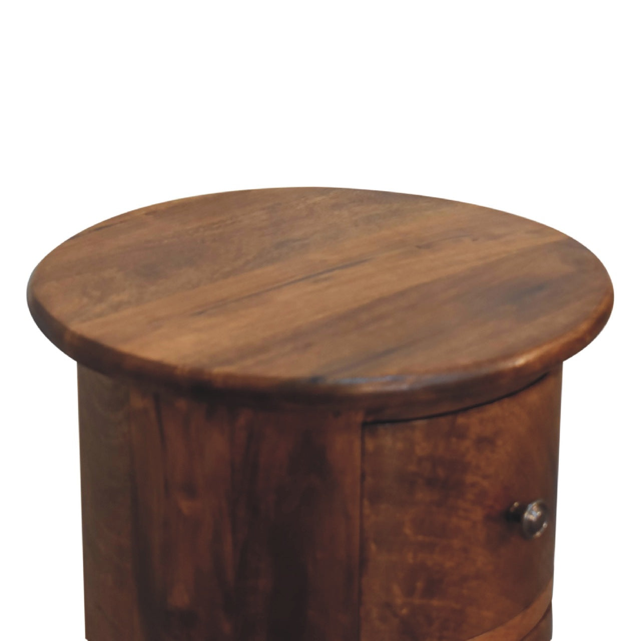 Cote Furniture | Small Drum Chest of Drawers - Chestnut  Compact, Chest of Drawers, Bedside Tables IN3310