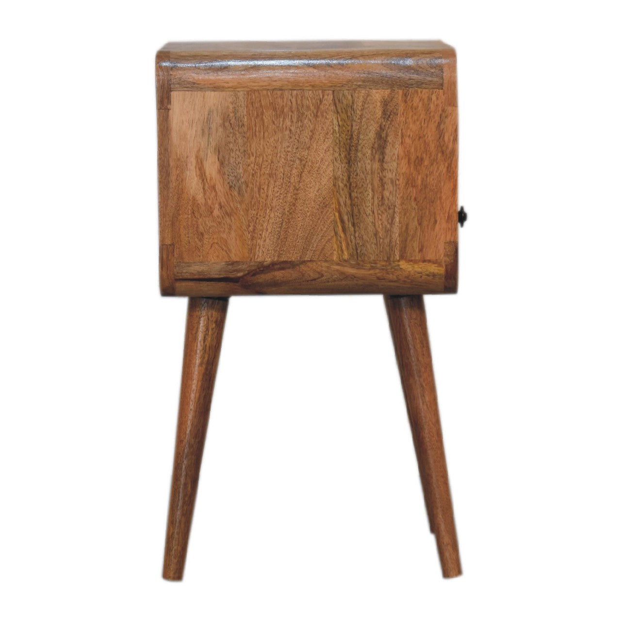 Cote Furniture | Small Curve Open Bedside Table - Oak Compact, Curved, Bedside Tables IN3314