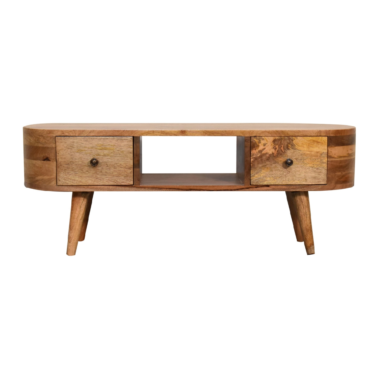 Cote Furniture | Small Round End TV Unit - Oak  Compact, TV Stands IN3327