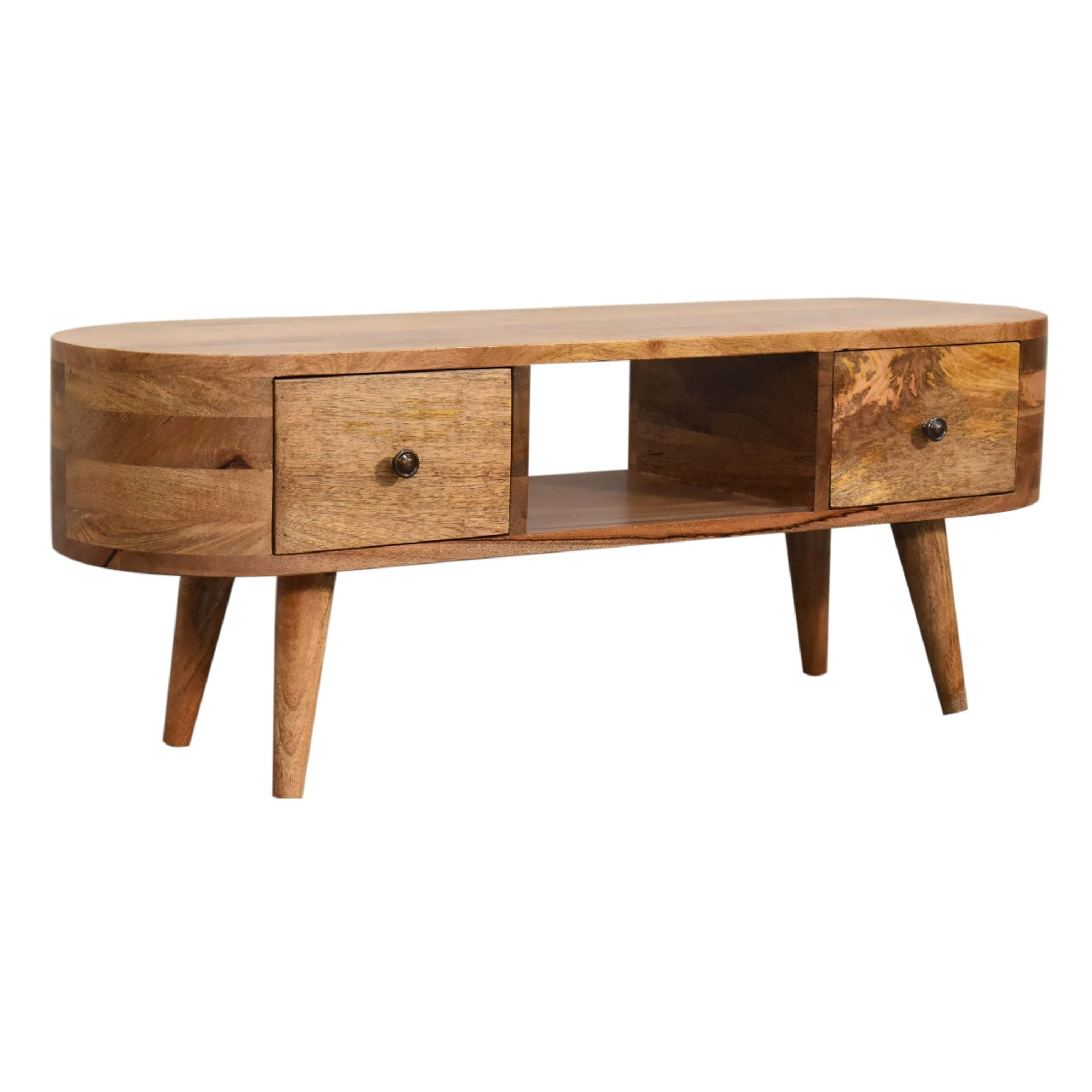 Cote Furniture | Small Round End TV Unit - Oak  Compact, TV Stands IN3327