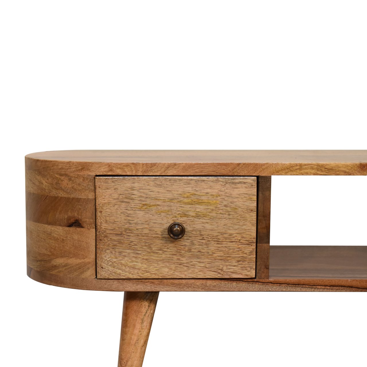 Cote Furniture | Small Round End TV Unit - Oak  Compact, TV Stands IN3327