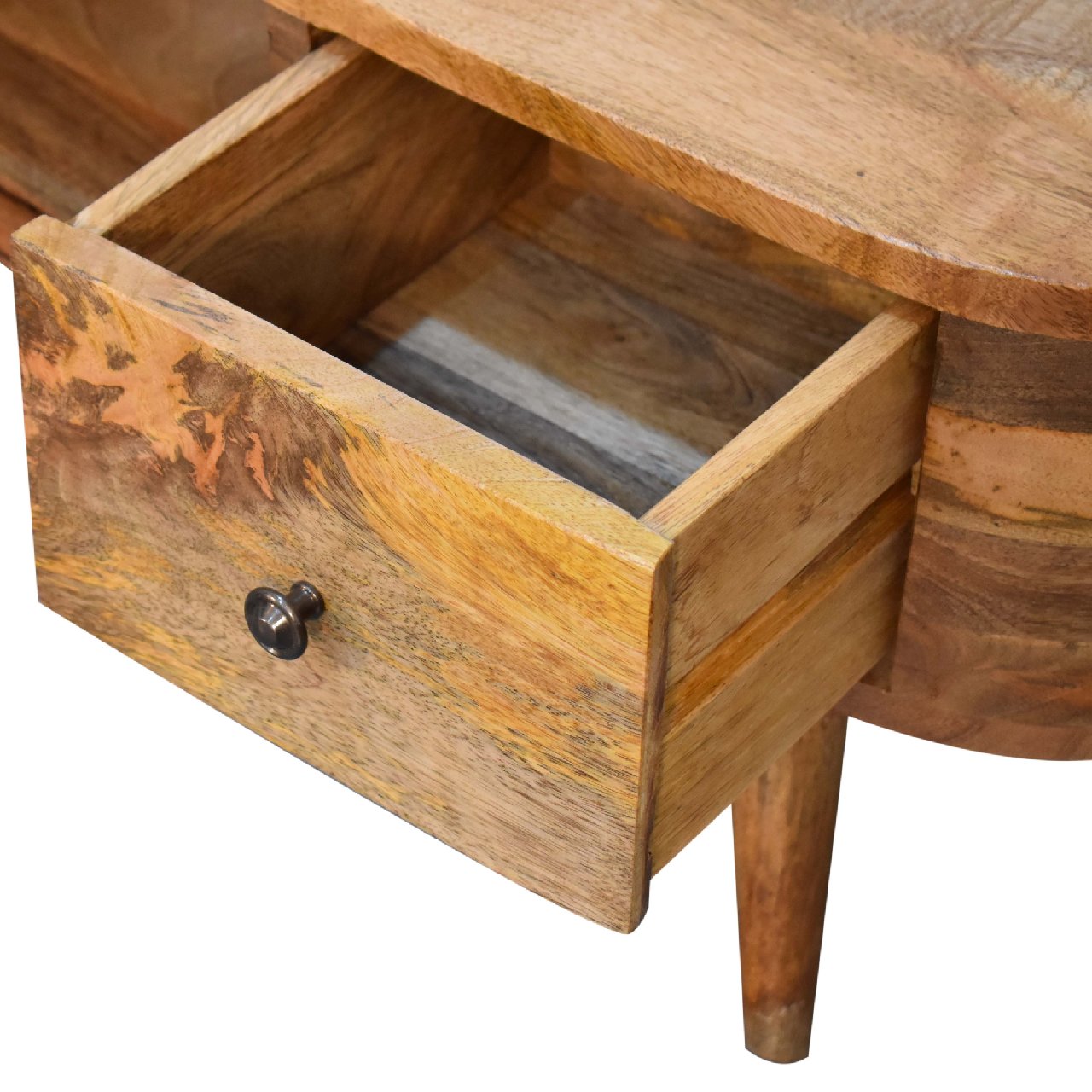 Cote Furniture | Small Round End TV Unit - Oak  Compact, TV Stands IN3327