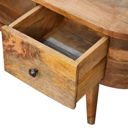 Cote Furniture | Small Round End TV Unit - Oak  Compact, TV Stands IN3327