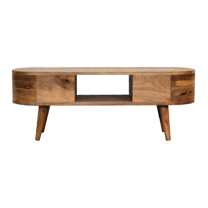 Cote Furniture | Small Round End TV Unit - Oak  Compact, TV Stands IN3327