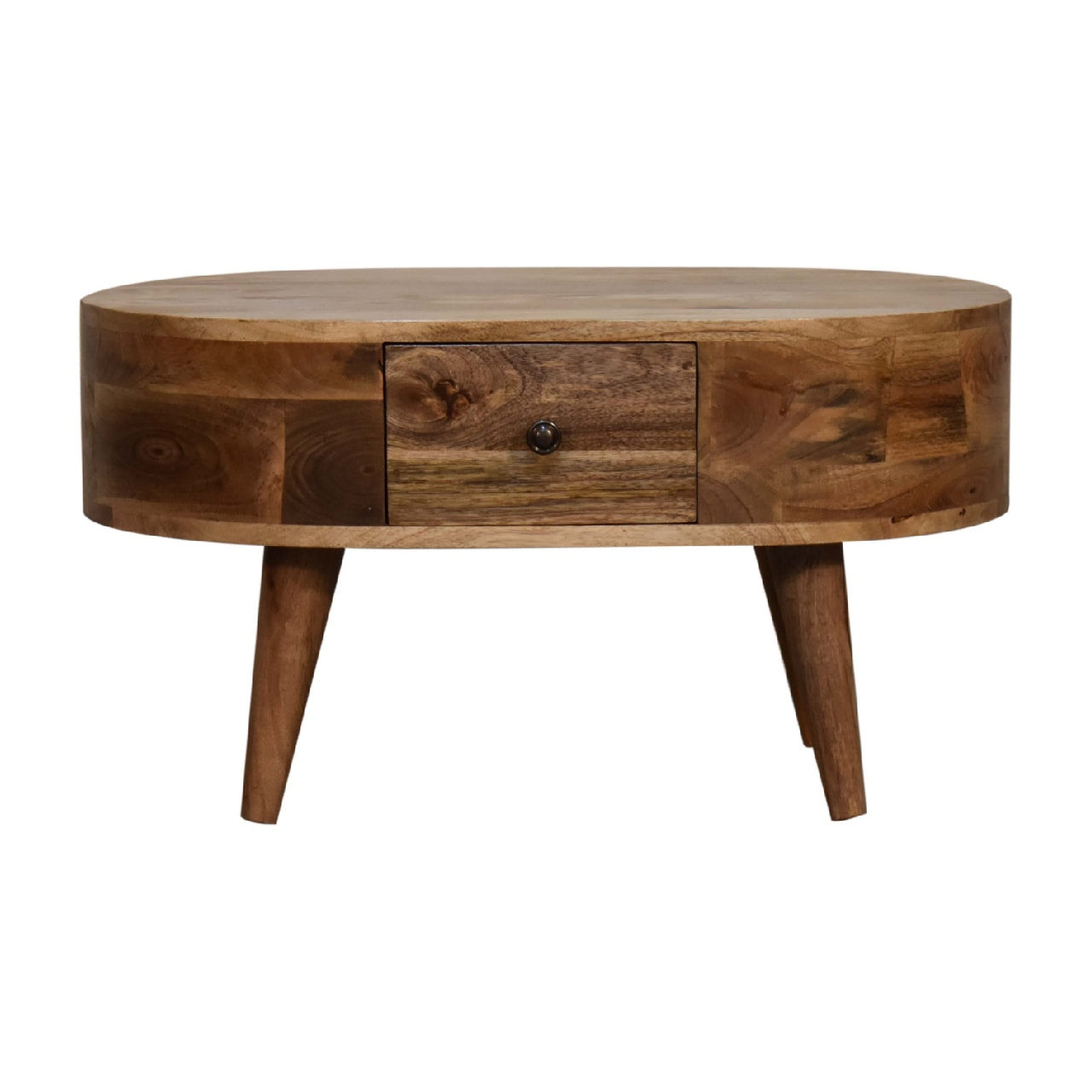 Cote Furniture | Small Rounded Coffee Table - Oak  Compact, Coffee Tables IN3328