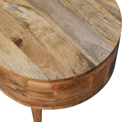 Cote Furniture | Small Rounded Coffee Table - Oak  Compact, Coffee Tables IN3328