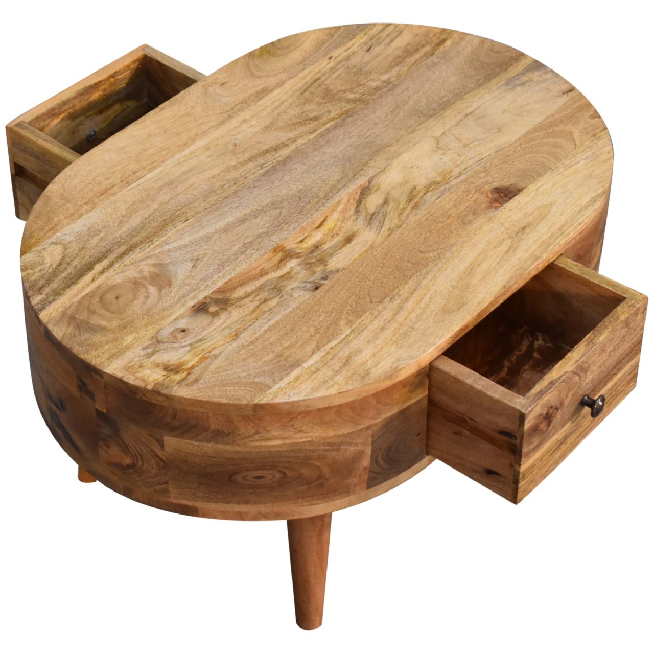 Cote Furniture | Small Rounded Coffee Table - Oak  Compact, Coffee Tables IN3328